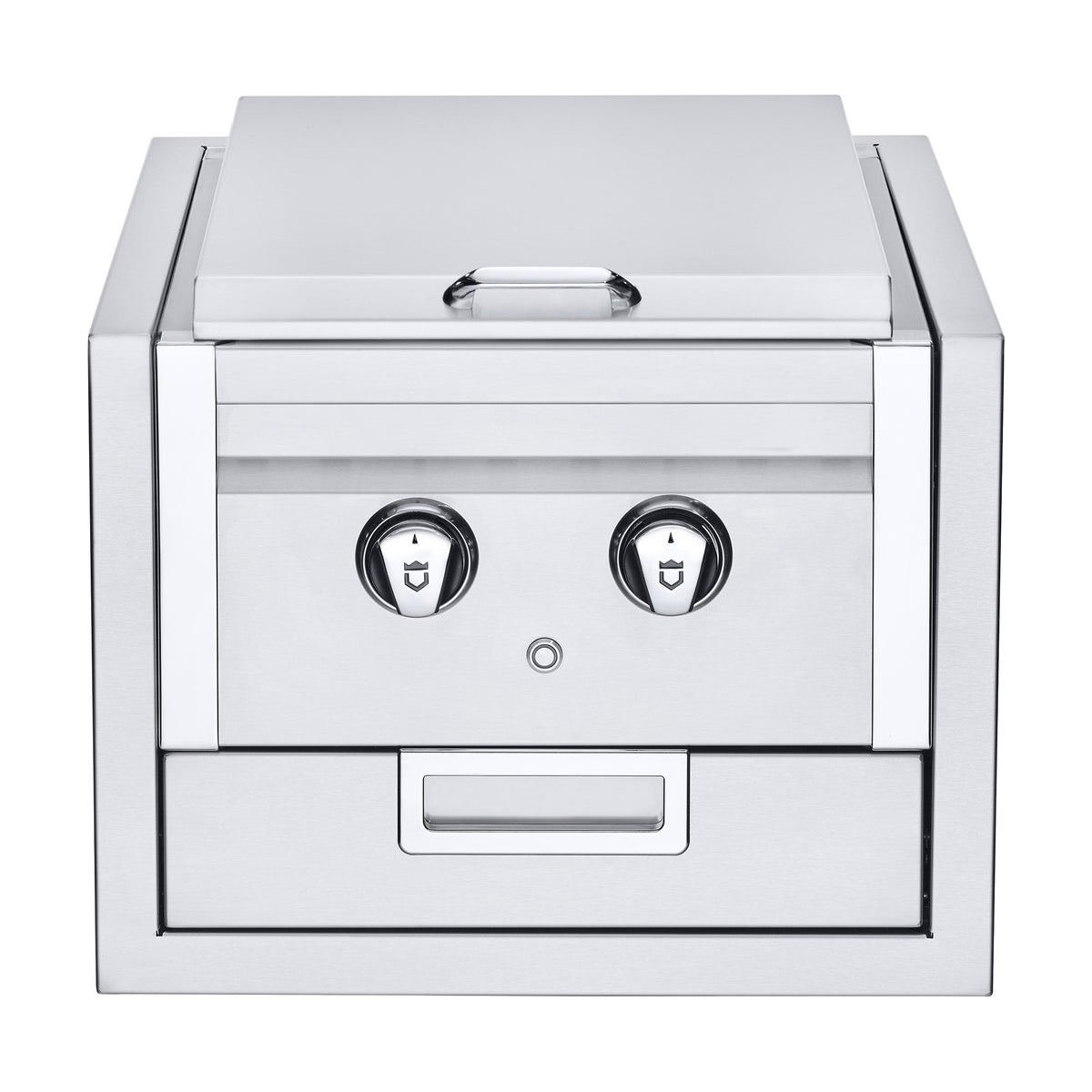 Crown Verity Infinite Series built-in dual side burner, front view