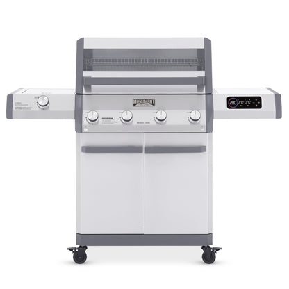 Monument Grills Eminence 405 gas grill, front view, lid closed