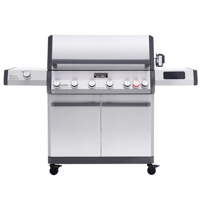 Monument Grills Eminence 605 gas grill, front view, lid closed