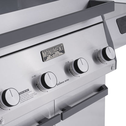 Monument Grills Eminence 405 gas grill, control panel