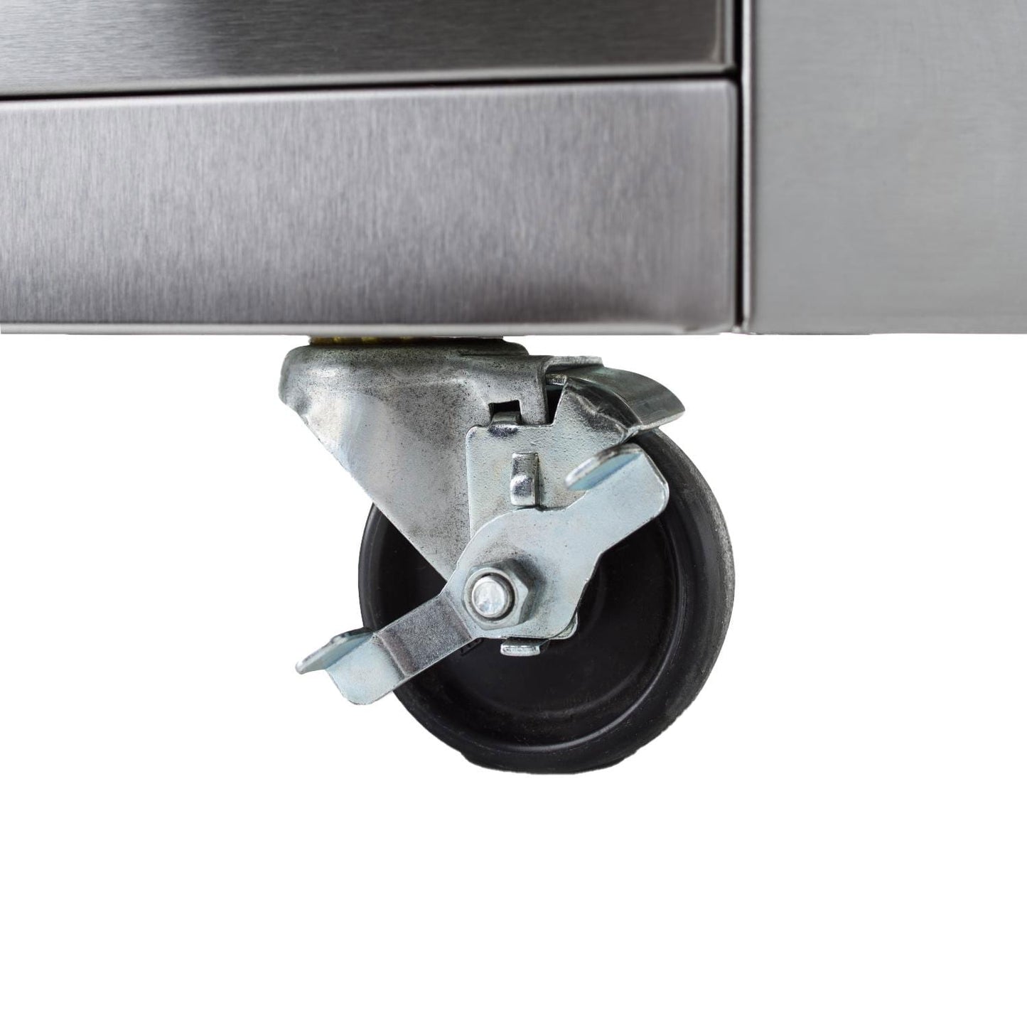 Locking caster on Blaze Professional LTSC grill cart