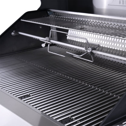 Monument Grills Eminence 605 gas grill, rotisserie over stainless steel grates