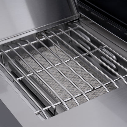 Monument Grills Eminence 605 gas grill, side sear burner grate