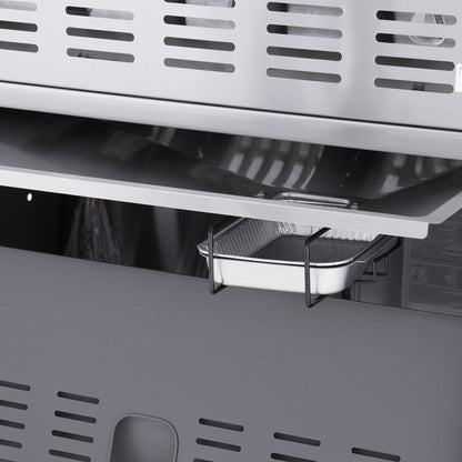 Monument Grills Eminence 405 gas grill, slide-out grease tray