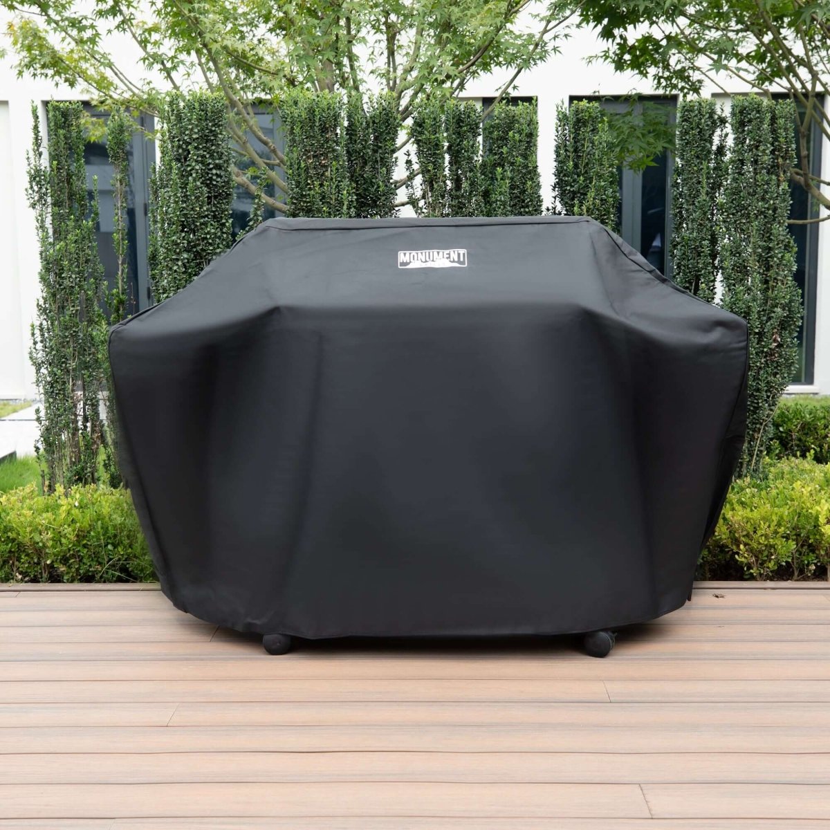 Monument Grills Eminence grill cover, side view