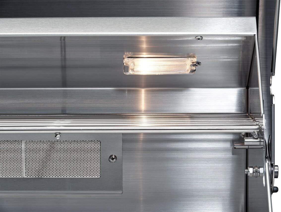 Interior cooking light inside the Broilmaster G-Series Elite grill