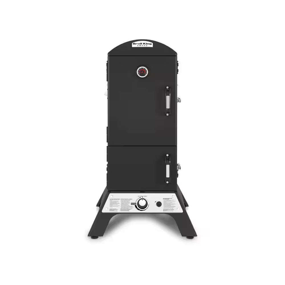 Smoke Vertical Propane Gas Smoker in Black