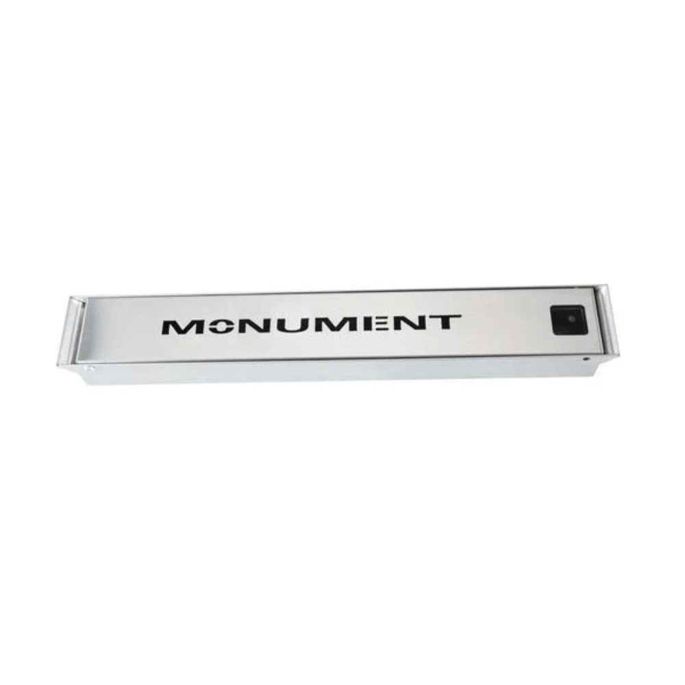 Monument Grills 98457 stainless steel smoker box, lid closed