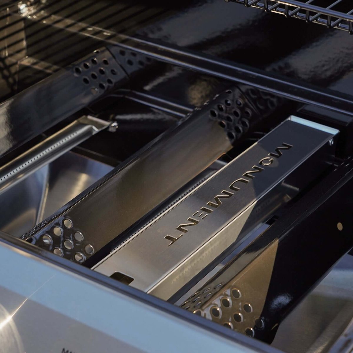 Monument Grills smoker box in a gas grill