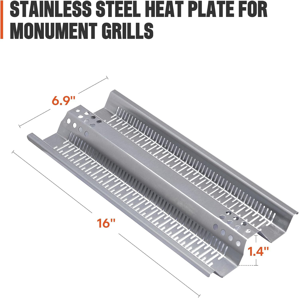 Monument Grills A118 flame tamer size diagram