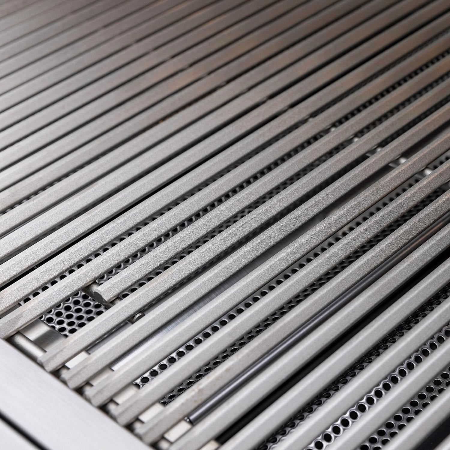 Stainless steel cooking grates with Blaze branding