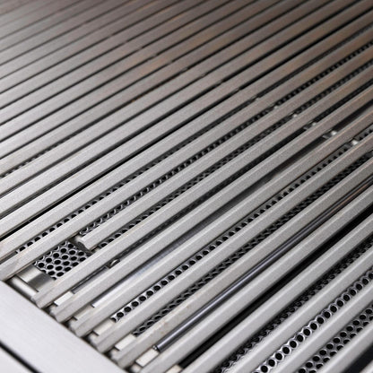 Stainless steel cooking grates with Blaze branding