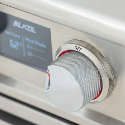 Blaze LTE PRO knurled control knob with red safety illumination