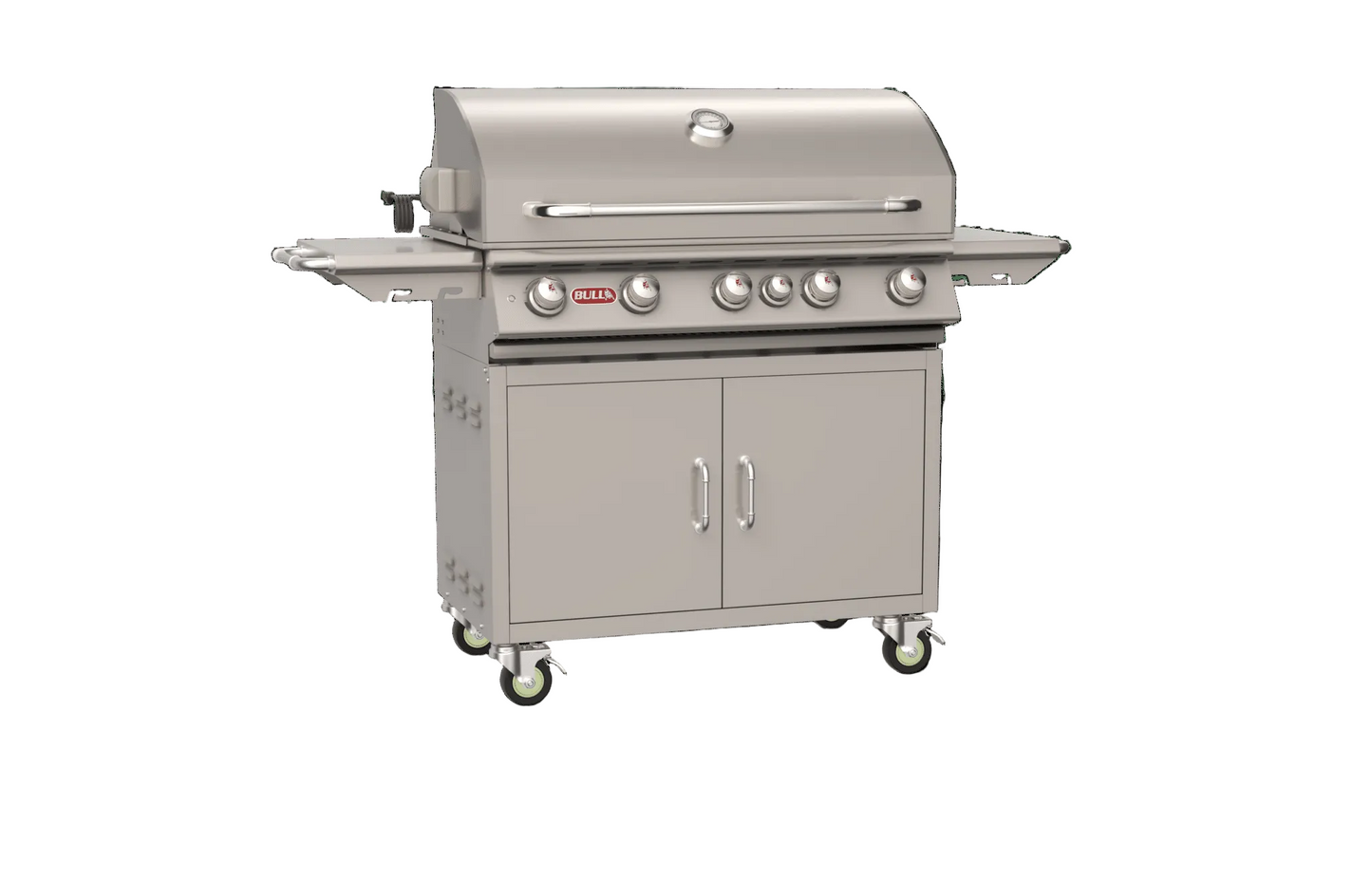 Bull Brahma 38-inch freestanding gas grill with lid closed
