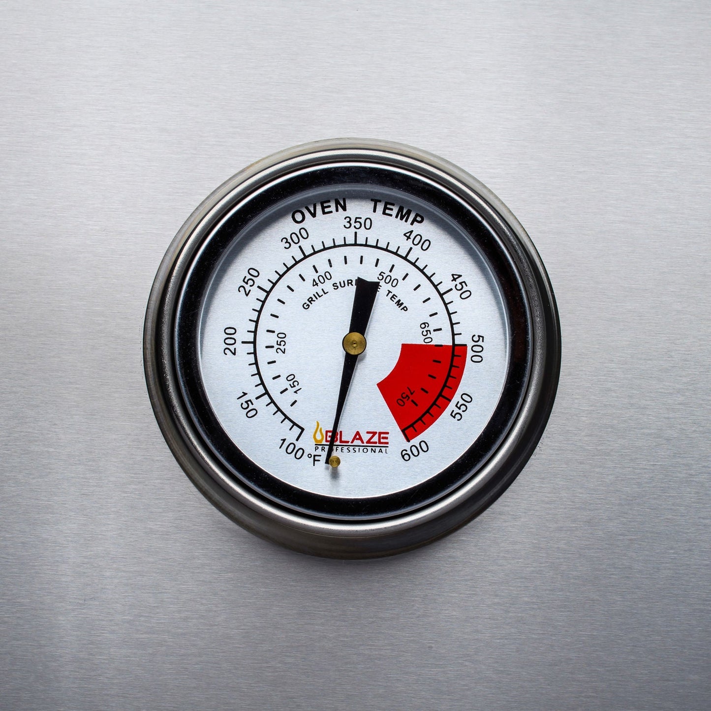 Analog hood thermometer on Blaze Professional LUX 34-inch grill