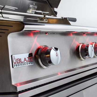 Blaze Professional LUX illuminated control knobs and rotisserie controls