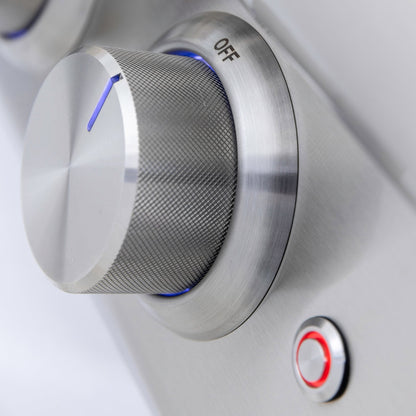 Illuminated control knob and lighting button on the Blaze LTE+ gas grill