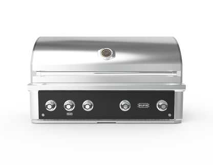 Wildfire Ranch Pro 42-Inch Built-In Gas Grill in Black Stainless Steel, front view