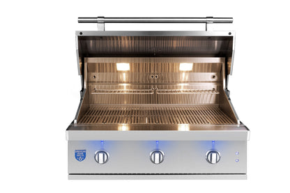 American Made Grills Atlas 36-Inch Built-In Gas Grill – open