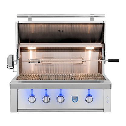 American Made Grills Estate Built-In Gas Grill – 36-inch open