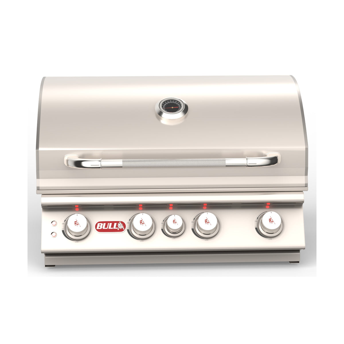 Bull Angus 30-inch built-in gas grill, lid closed, front view