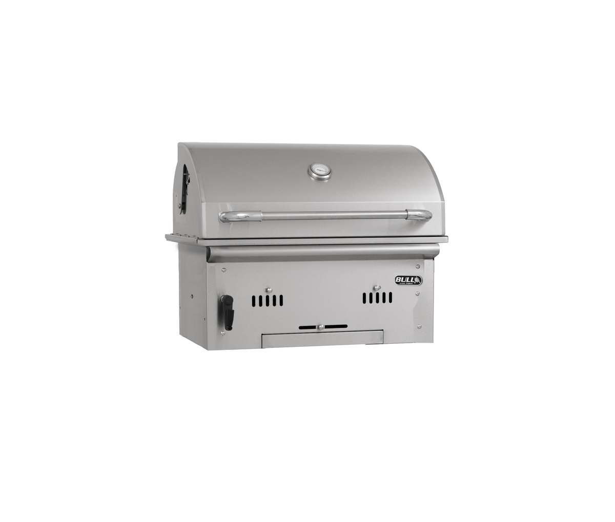 Bull Bison built-in charcoal grill right side view