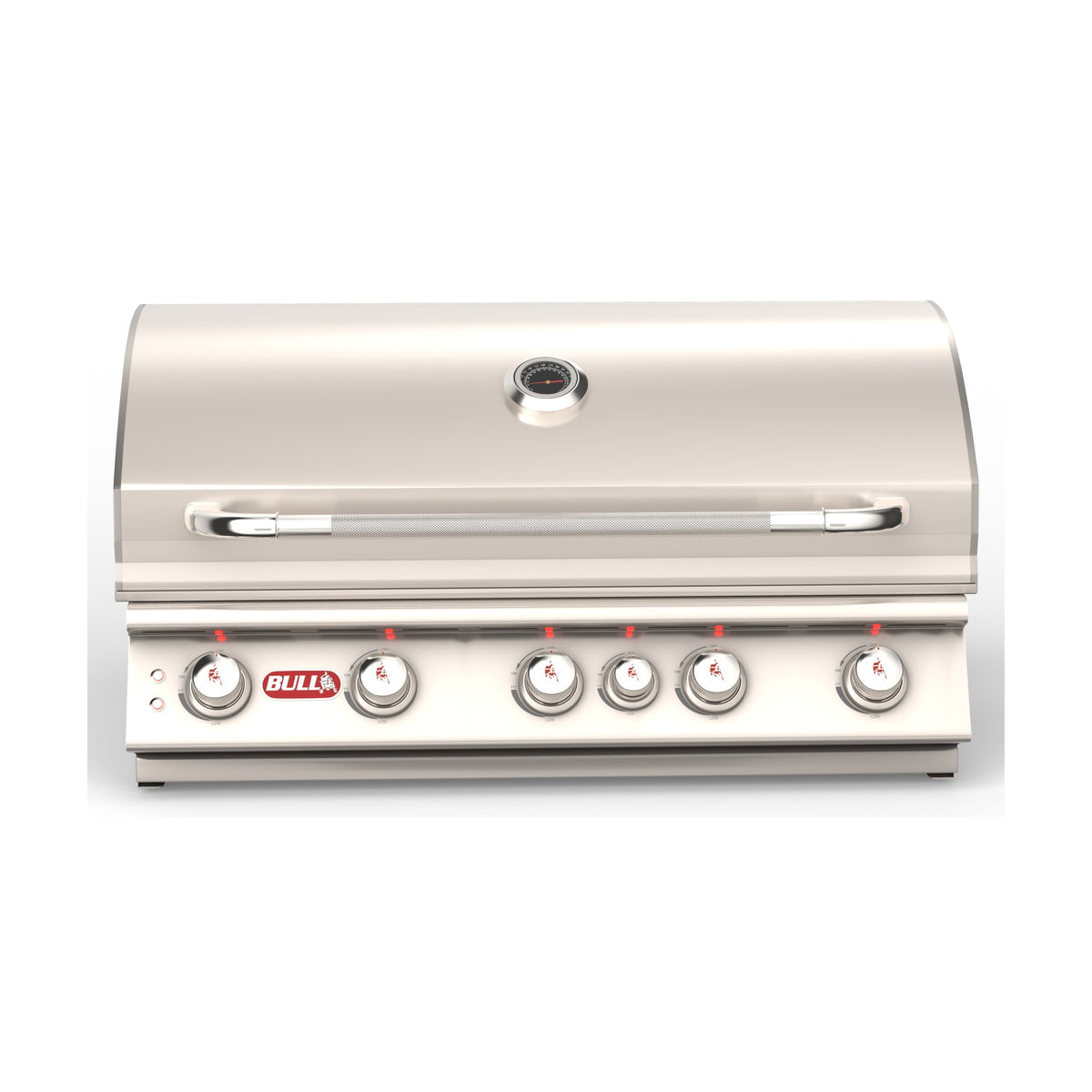 Bull Brahma 38-inch built-in gas grill, lid closed, front view