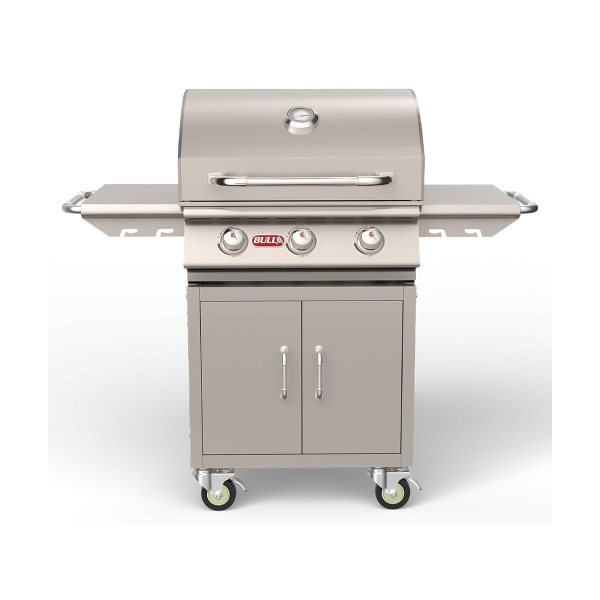 Bull 24-inch pedestal cart bottom with Steer grill, front view