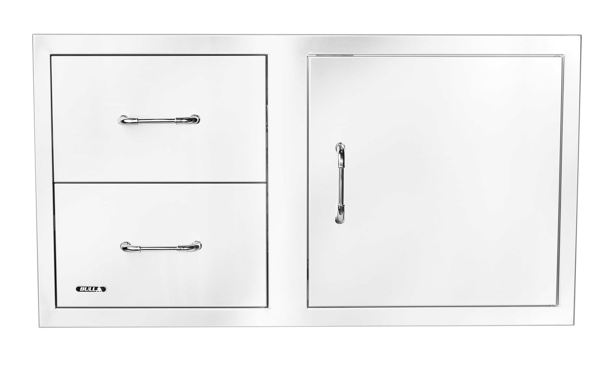 Bull 30-inch door/drawer combo with reveal, front view