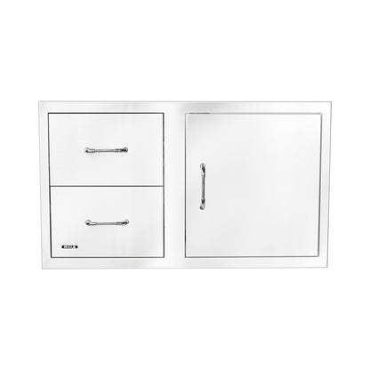 Bull 30-inch door/drawer combo with reveal, front view