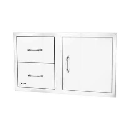Bull 30-inch door/drawer combo with reveal, left angle