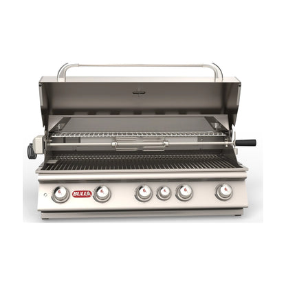 Bull 38-inch rotisserie kit installed on a Bull gas grill