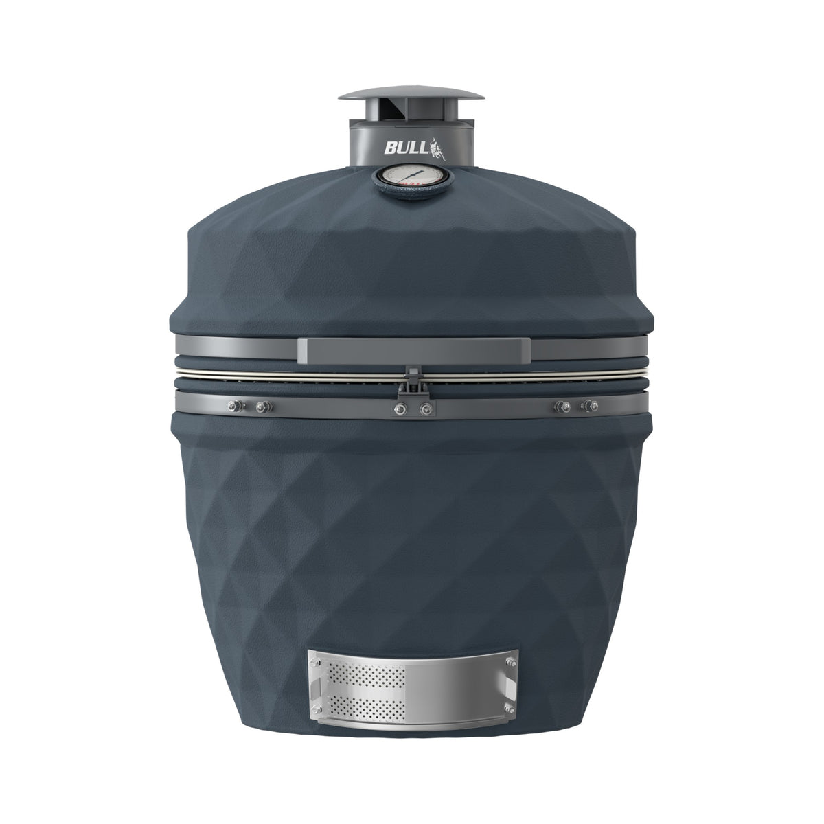 Bull Blackhorn 24-inch ceramic kamado grill head, front view