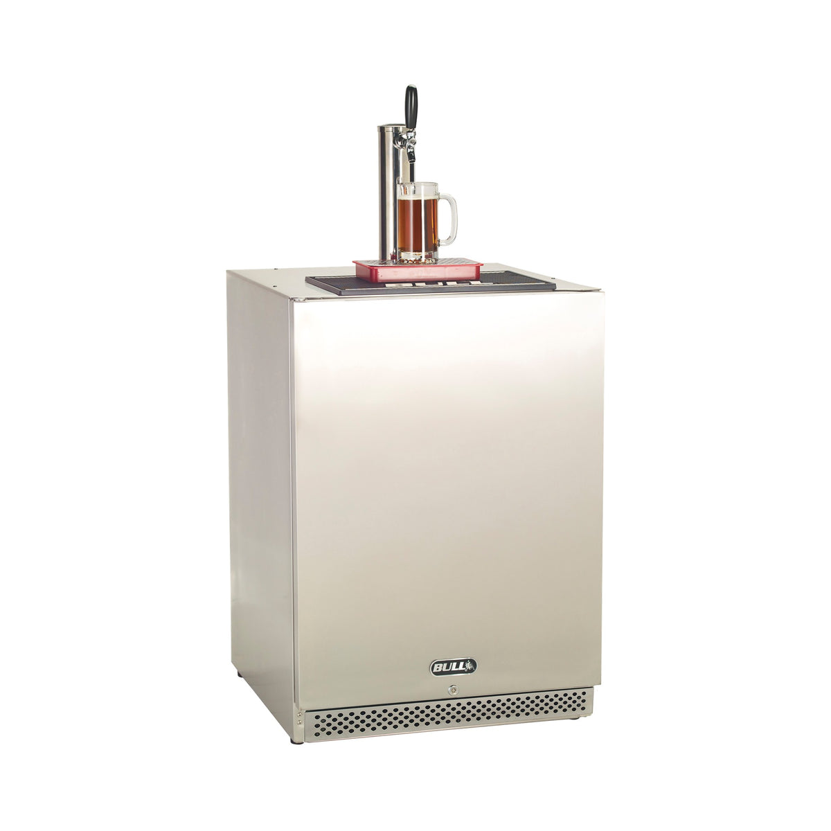 Bull outdoor kegerator with single tap, right angle