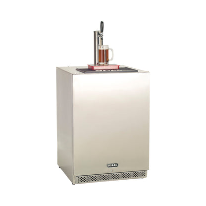 Bull outdoor kegerator with single tap, right angle