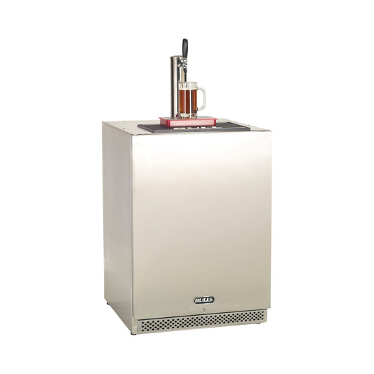 Bull outdoor kegerator with single tap, right angle