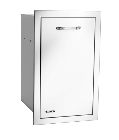 Bull slim 10-gallon trash drawer with reveal, angled view