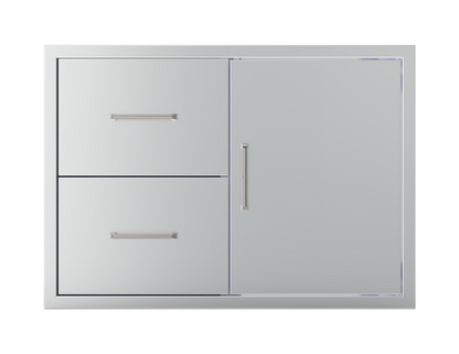 Wildfire 30-inch x 21-inch door/drawer combo in stainless steel