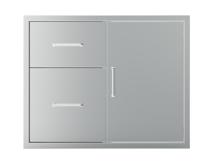 Wildfire 30-inch x 24-inch door/drawer combo in stainless steel