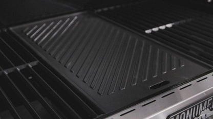 Monument Grills cast iron griddle in use
