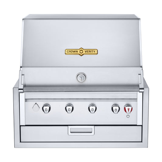 Crown Verity Infinite Series 30-inch built-in gas grill, front view