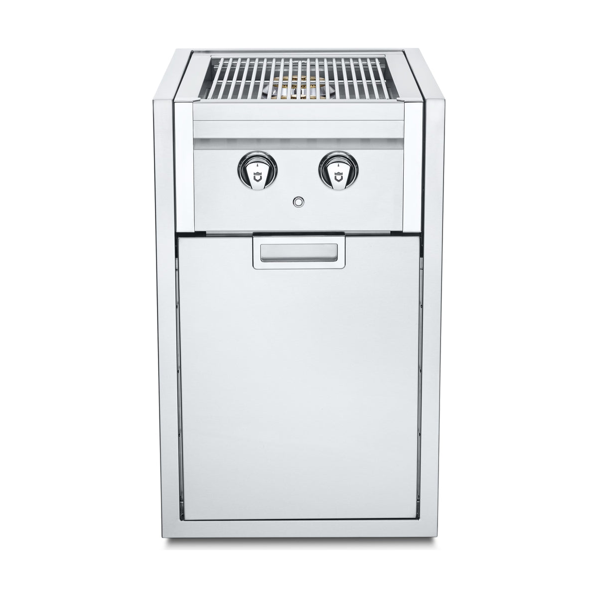 Crown Verity Infinite Series built-in side burner cabinet, doors closed
