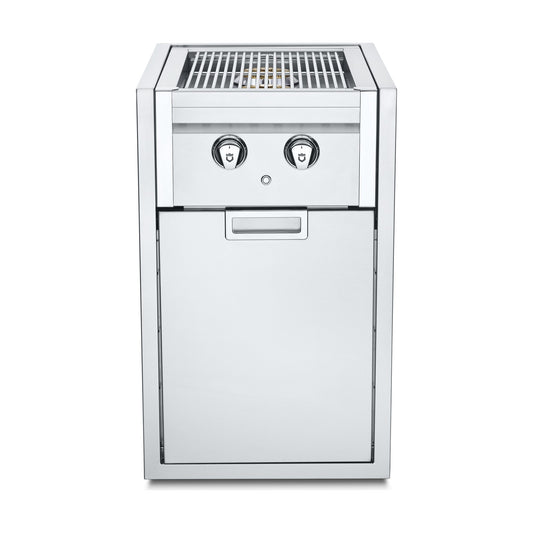 Crown Verity Infinite Series built-in side burner cabinet, doors closed