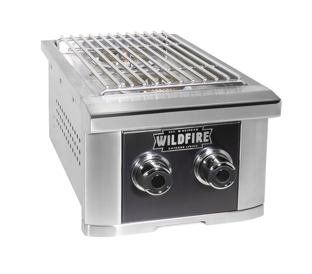 Wildfire Ranch Double Side Burner - Black Stainless Steel