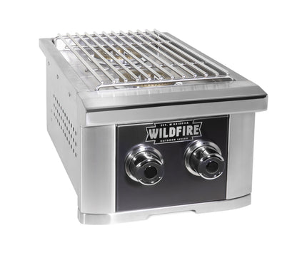 Wildfire Ranch Double Side Burner - Black Stainless Steel