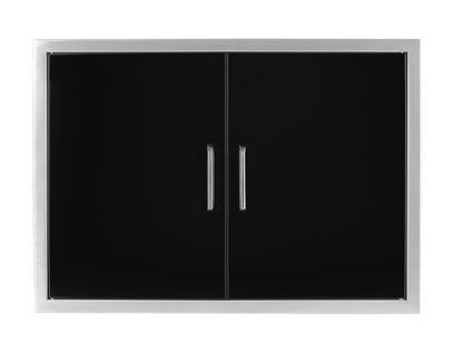Wildfire 30-inch x 21-inch double access door in black stainless steel