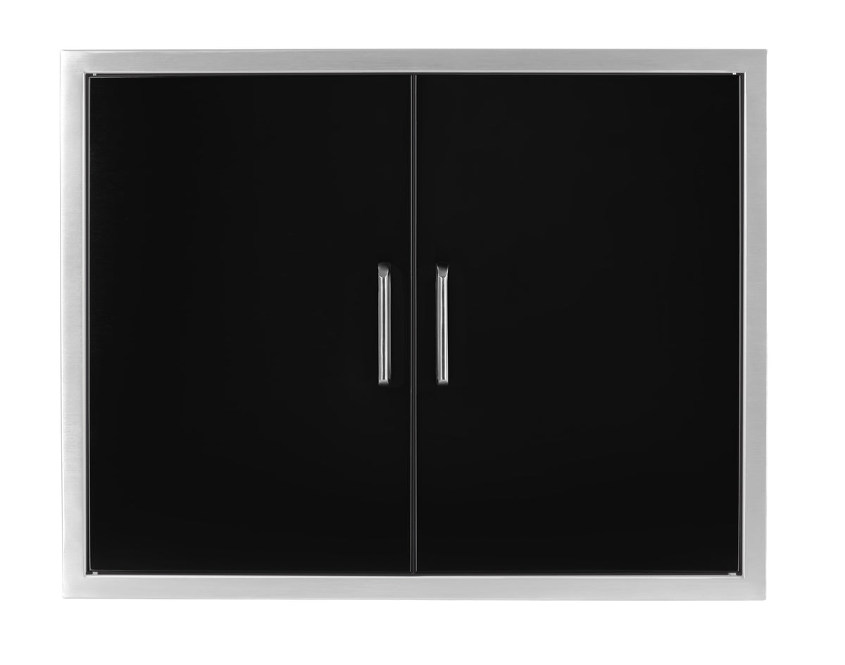 Wildfire 30-inch x 24-inch double access door in black stainless steel