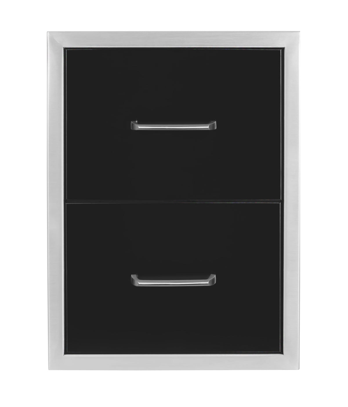 Wildfire double drawer in black stainless steel