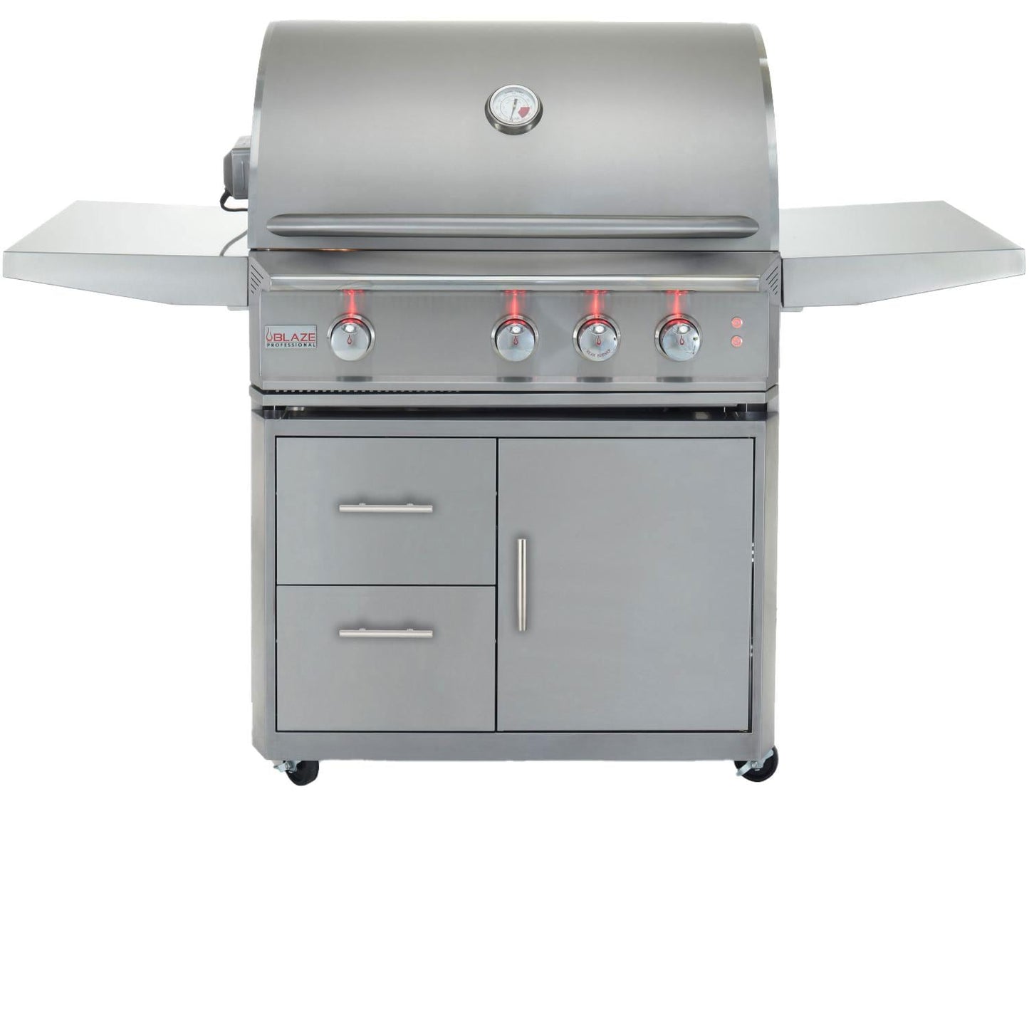 Blaze Professional LUX 34-inch freestanding gas grill on stainless steel cart