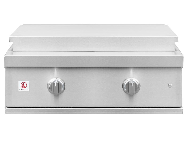 Summerset Griddle Pro 30-inch gas griddle with removable stainless steel cover installed